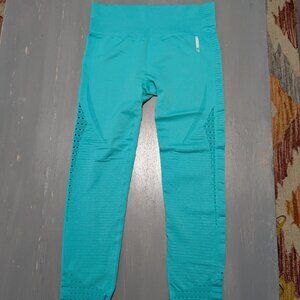 Gymshark XL Seamless Teal High-Waisted Leggings | Sculpting & Breathable